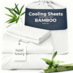 Bamboo Bed Sheets Set 1660TC Ultra Soft Deep Pocket Cooling 3/4pcs – Luxury Fitted Sheet & Pillowcase Set for Twin Full Queen King, 14 Colors