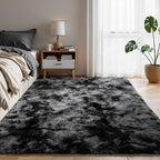 Tie-Dye Fluffy Area Rug – Ultra-Soft Thickened Plush Indoor Mat for Living Room, Bedroom & Office, 9 Colors 6 Sizes, Boho Machine-Woven Floor Carpet
