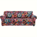 Boho Floral Sofa Slipcover Set with Separate Seat Cushion Covers – Washable Stretch Couch Cover for Armchair Loveseat Sofa, Drawstring Fit, Pet Friendly, 6 Colors