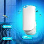 UV Sticky Trap Mosquito Killer Lamp Plug-In Indoor Bug Zapper with 10 Replacement Sticky Films Blue-Purple Light Non-Toxic Odorless Fly Insect Trap for Home Bedroom Kitchen Office
