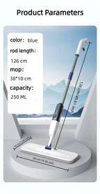 Spray Mop for Floor Cleaning with 5 Replaceable Pads & Reusable Bottle 360-Degree Flexible Dry Wet Mop Long Handle for Hardwood Tile Bedroom Kitchen Bathroom Living Room