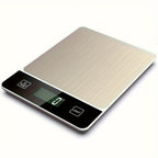 Digital Kitchen Scale 10kg/22lb – Precise 0.1g Accuracy, Stainless Steel, Tare Function for Baking & Cooking