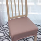 PU Faux Leather Chair & Stool Seat Covers Set of 6 – Wear-Resistant Washable Stretchable Seat Protectors for Home & Restaurant Furniture, Fits Round Stools & Dining Chairs
