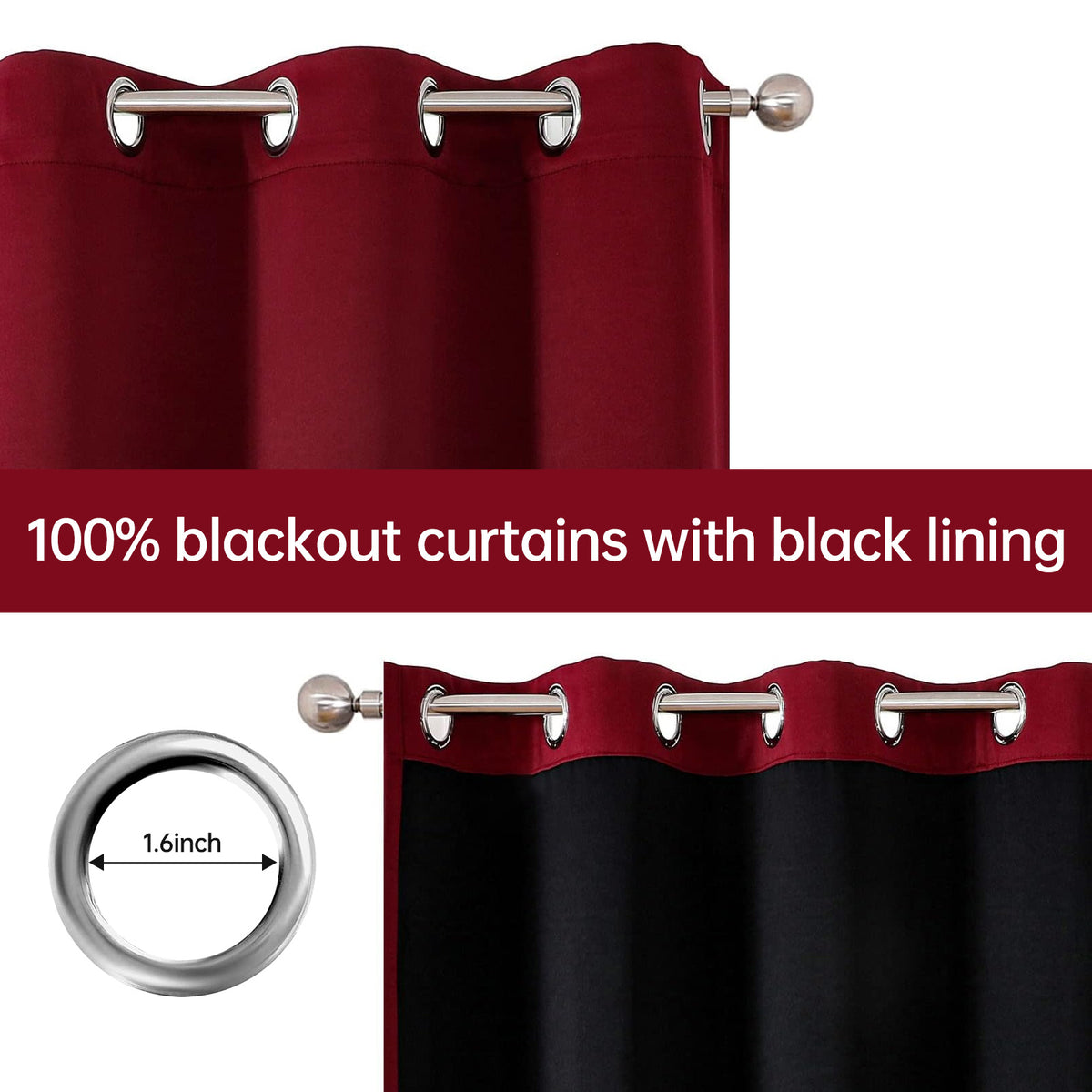 4-Panel 100% Blackout Velvet Curtains – Thermal Insulated, Noise Reducing, Privacy | Living Room & Bedroom | 4 Colors, 6 Sizes | Nuvia Haven