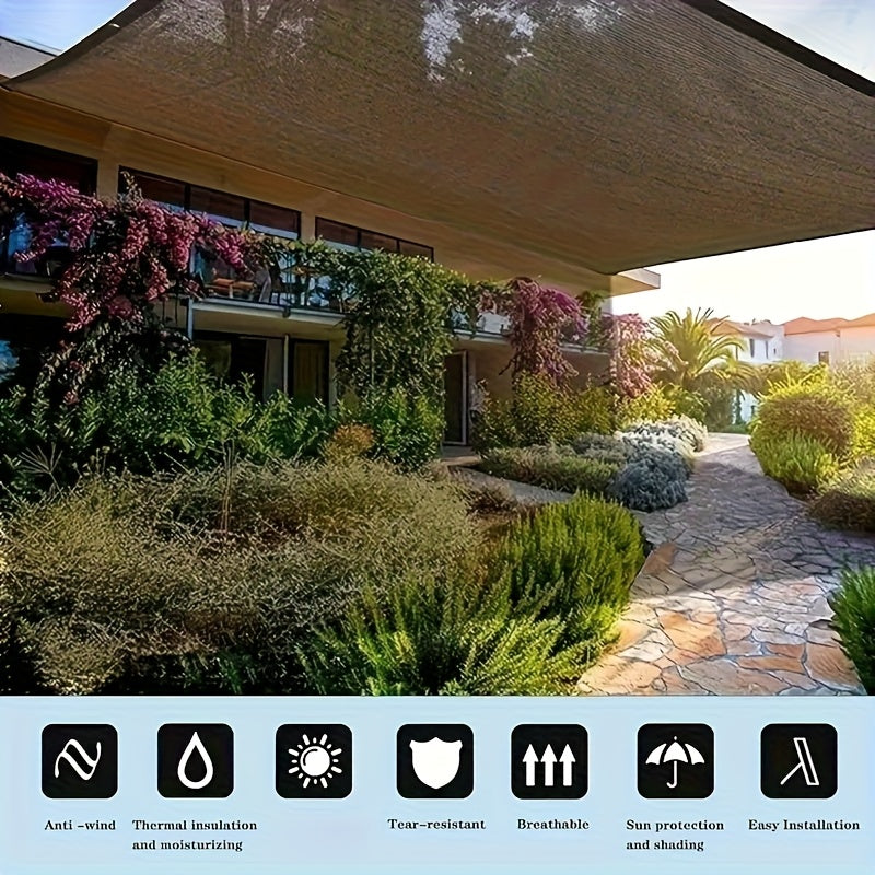 Outdoor Shade Cloth UV Block Privacy Fence Screen – HDPE Sunshade Net for Patio, Garden & Lawn | Multiple Sizes & Colors with Lanyard Included