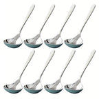 Stainless Steel Long Handle Soup Spoons Set 4 8 12 Pack for Soup Porridge Hot Pot Restaurant Kitchen Utensil