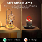 Candle Warmer Lamp Adjustable Height Dimmable Flameless – Vintage Iron Tabletop with Timer, 120V, Home Decor Gift