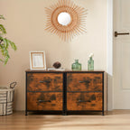 Nightstand with 2 Drawers & Removable Fabric Bins - Small Bedside Dresser for Bedroom, Dorm, Entryway & Small Spaces, 1pc or 2pcs Set, 4 Colors