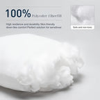 Hypoallergenic Fiber Pillow Inserts 1/2/4 Pack – White Square Cushion Filling with Zipper, Polyester Sanded Soft Fill for Sofa Bed Patio Bedroom Office Living Room Indoor Outdoor Decor