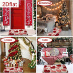 Heart Pattern Floor Mat - Red Pink Heart-Shaped Sponge Carpet for Couple Bedroom Entrance Porch Indoor Outdoor, Valentine's Day Romantic Home Decor