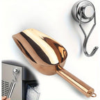 Stainless Steel Ice Scoop with Magnetic Hook, Rose Gold Ice Spoon Compatible with GE Profile Opal Ice Maker, 403 Stainless Granular Ice Scoop for Refrigerator, Bar & Party Use