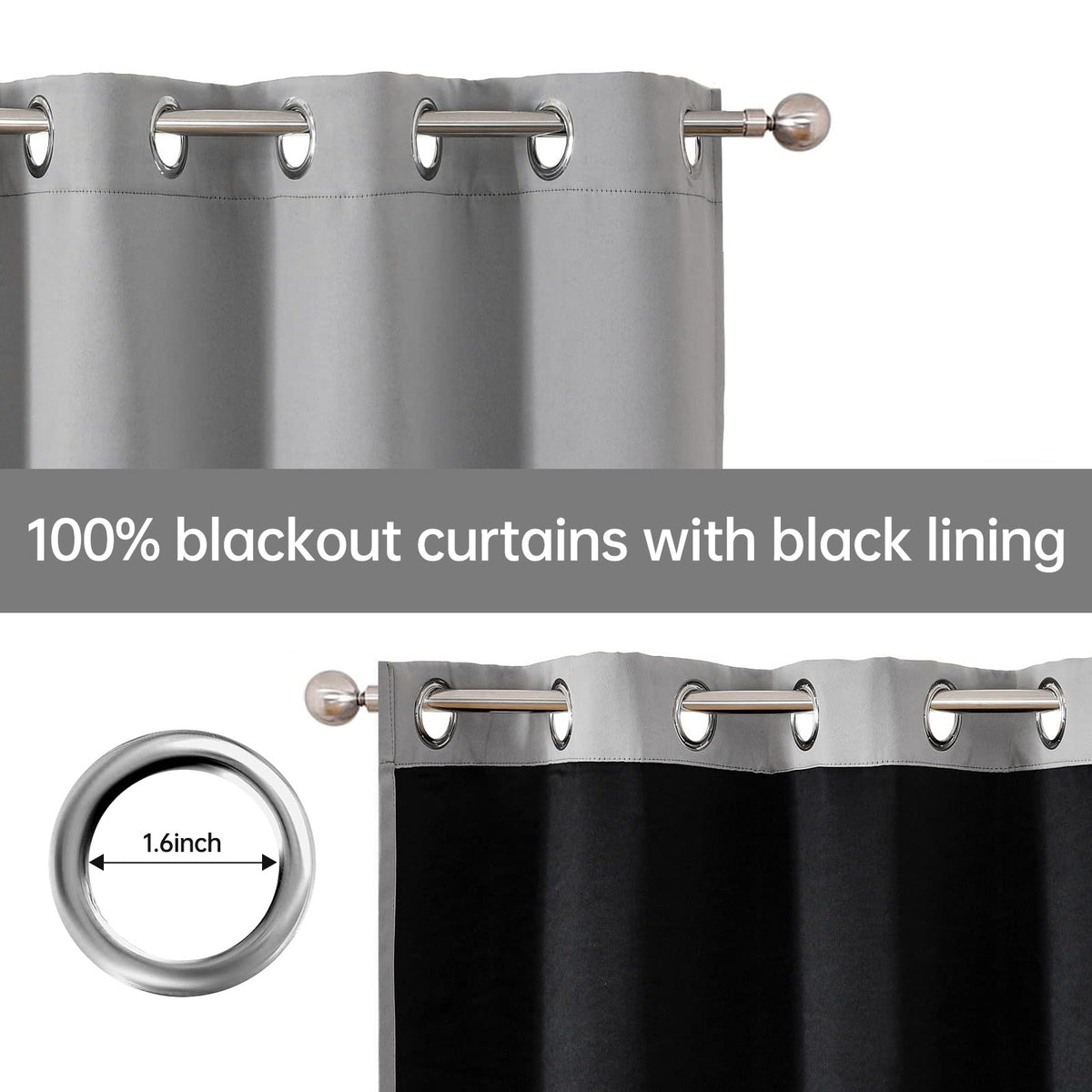 4-Panel 100% Blackout Velvet Curtains – Thermal Insulated, Noise Reducing, Privacy | Living Room & Bedroom | 4 Colors, 6 Sizes | Nuvia Haven