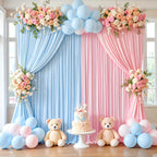 Photo Backdrop 4-Pack Taffeta Draping Background Cloth 5×10 Ft – Opaque Reusable Rod Pocket Panel for Weddings, Birthdays, Baby Showers & Photo Studios | 16 Colors
