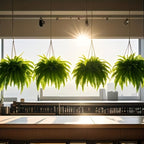 Artificial Boston Fern Plants 4 Pack Large Realistic Fake Hanging Ferns with Foliage Indoor Outdoor Plastic Fern No Maintenance for Home Patio Hotel Office Porch Decor Housewarming Gift No Container
