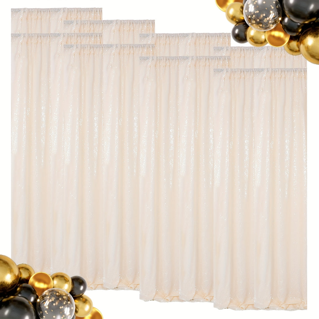 Sequin Backdrop Curtains – Glitter Party & Wedding Background Panels, 2ft×8ft per Panel, 4/6/8 Panel Sets, 29 Colors for Birthday, Stage, Bridal & Event Decor