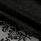 Vintage Lace Door Curtain with Wave Edge – Semi-Sheer Floral Embroidered Rod Pocket Panel for Home, Hallway & Outdoor | White, Black & Green