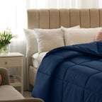 All Season Comforter with Corner Tabs & Box Stitching – Soft Fluffy Lightweight Hotel-Quality Duvet Insert for Twin Queen King, Breathable Year-Round Bedding