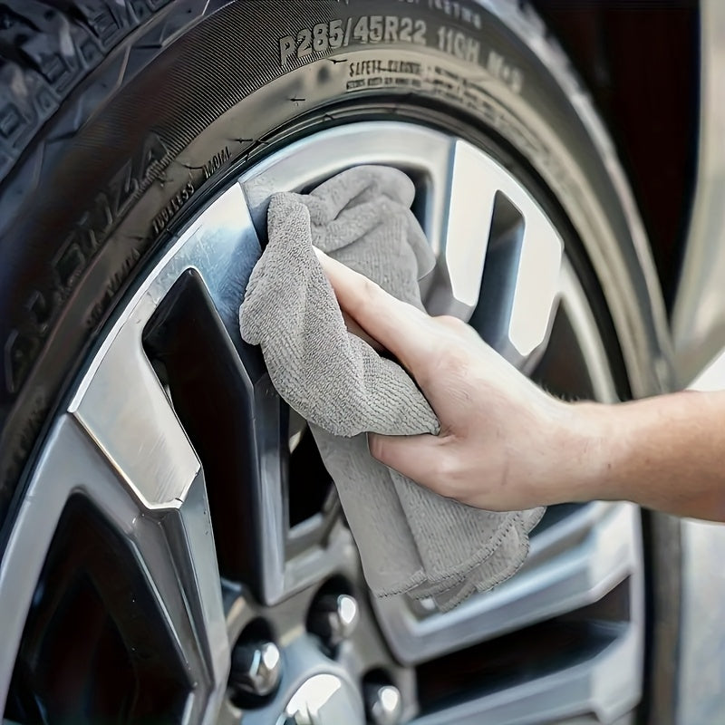 Gray Microfiber Cleaning Cloths 110 Pack Bulk Wholesale - Non-Shedding Color-Retaining Absorbent Soft Durable Car Towels for Home Kitchen Car Deep Cleaning