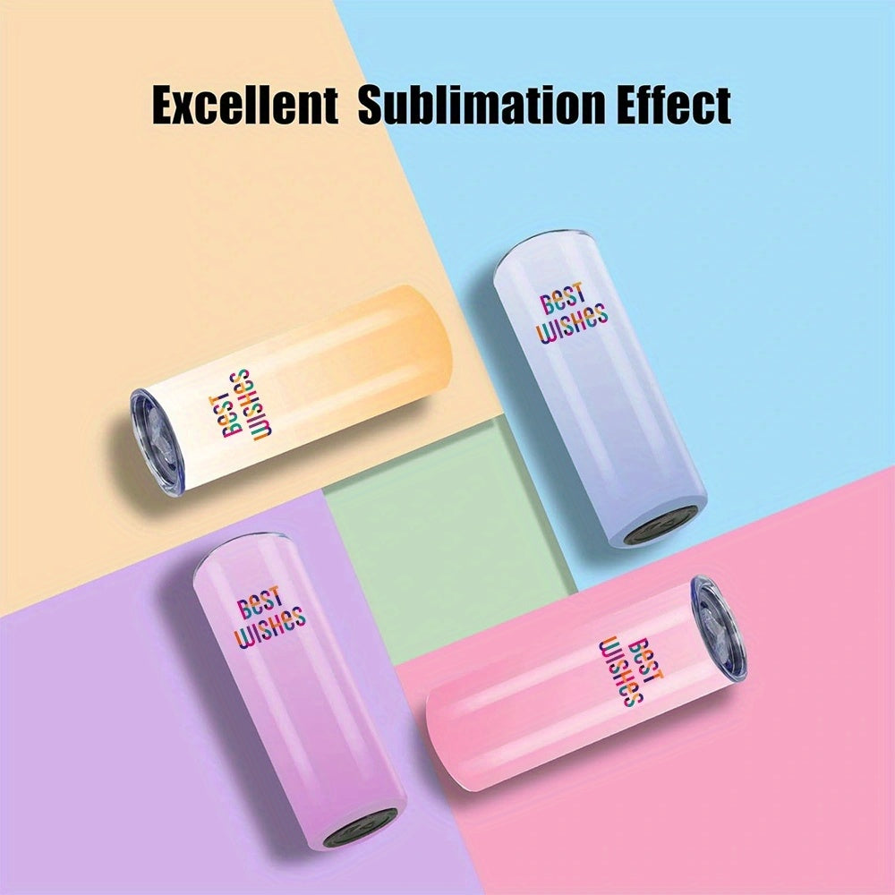 20oz Sublimation Tumbler Blanks with Lids & Straws – Stainless Steel Double Wall Insulated, White Gift Box, Bulk 8/10/25/50 Pack for Heat Press & DIY Gifts