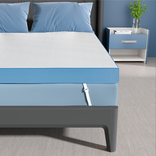 4 Inch Cooling Gel Memory Foam Mattress Topper with Removable Cover Twin Twin XL Full Queen Soft Breathable Bed Topper Pressure Relief