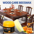 Beeswax Wood Polish & Scratch Repair Kit 80g with Polishing Sponge, Natural Wax for Wooden Furniture Floors Surfaces, 2-Set & 4-Piece Bundle