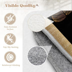 Luxury Velvet Carpet Leaf Pattern Machine Washable Slip-Resistant – Soft Plush Rug for Hallway, Bedroom, Kitchen & Bathroom | Multiple Sizes