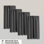 Blackout Curtains Rod Pocket 4 Panels - Thermal Insulated Room Darkening Noise Reducing Matte Drapes for Bedroom Living Room Office, 9 Colors 11 Sizes