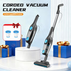 Corded Vacuum Cleaner Lightweight with Powerful Suction – 1L Dust Cup, 6-Stage Filtration, 90° Tilt, Self-Standing Design for Floors Stairs Carpet Hardwood Tile Pet Hair