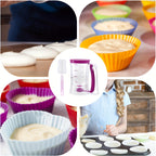 Pancake Batter Dispenser Set 2-Piece Handheld Batter Separator with Squeeze Handle & Cleaning Brush – Cupcake Waffle Baking Tool, Mess-Free Kitchen Gadget for Perfect Portions
