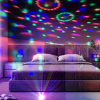 Party Lights with Remote Control, Disco Ball Strobe DJ Light for Dance Parties, Birthday Decorations & Home Room – Music Sync LED Effect – 2 or 4 Pack