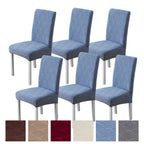 Dining Chair Covers Set of 6 Small Leaf Pattern Thickened Polyester-Spandex Elastic Slipcovers – Machine Washable, Pet Friendly, 6 Colors, One-Piece Design for Home & Restaurant
