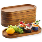 Wood Serving Trays Charcuterie Board Set 4pc 8pc Rectangular Wooden Plates Serving Platter for Cheese Bread Fruit Appetizer Party Buffet
