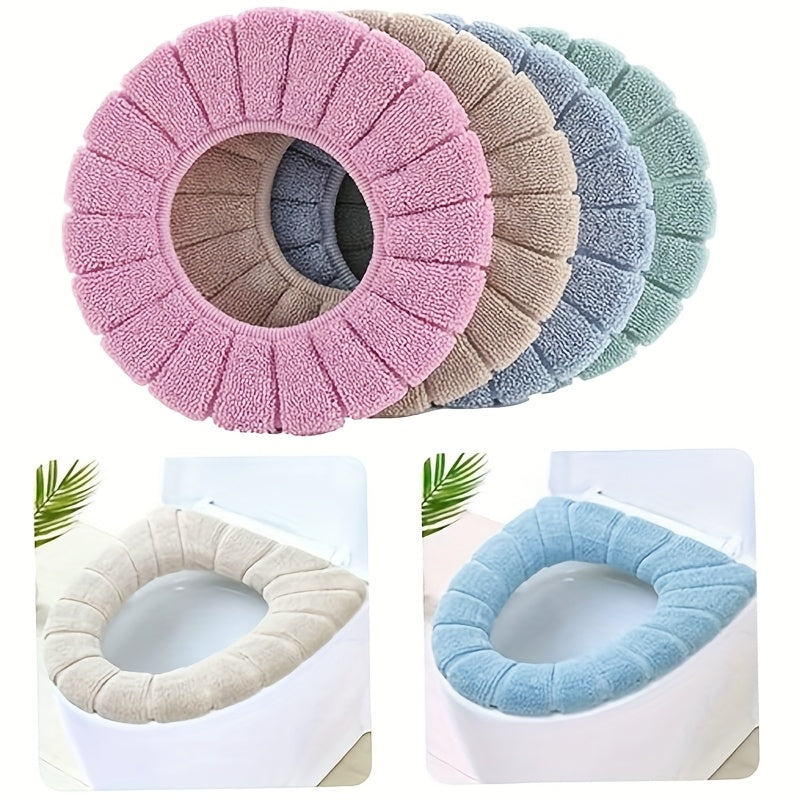 Super Soft Washable Toilet Seat Covers – Universal Reusable Pads for Home, Travel & Commercial Use | All Seasons | 5-Pack or 10-Pack
