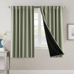 Blackout Curtains 2 Panels 100% Room Darkening 96 Inch Long – Triple Weave Thermal Insulated Back Tab & Rod Pocket Window Drapes for Bedroom & Living Room