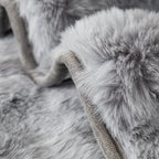 Faux Rabbit Fur Plush Sofa Cover Thick Milkskin Split Slipcover Cozy Winter Warmth Pet Friendly Machine Washable 1 2 3 4 Seater Living Room Bedroom Office