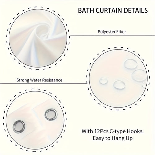 Boho Shower Curtain Set 4 Piece - Bohemian Pattern Bathroom Set with 12 Hooks, Non-Slip Toilet U-Pad & Lid Cover, Colorful Mandala Decor for Apartment Home Bathroom, Holiday Gift