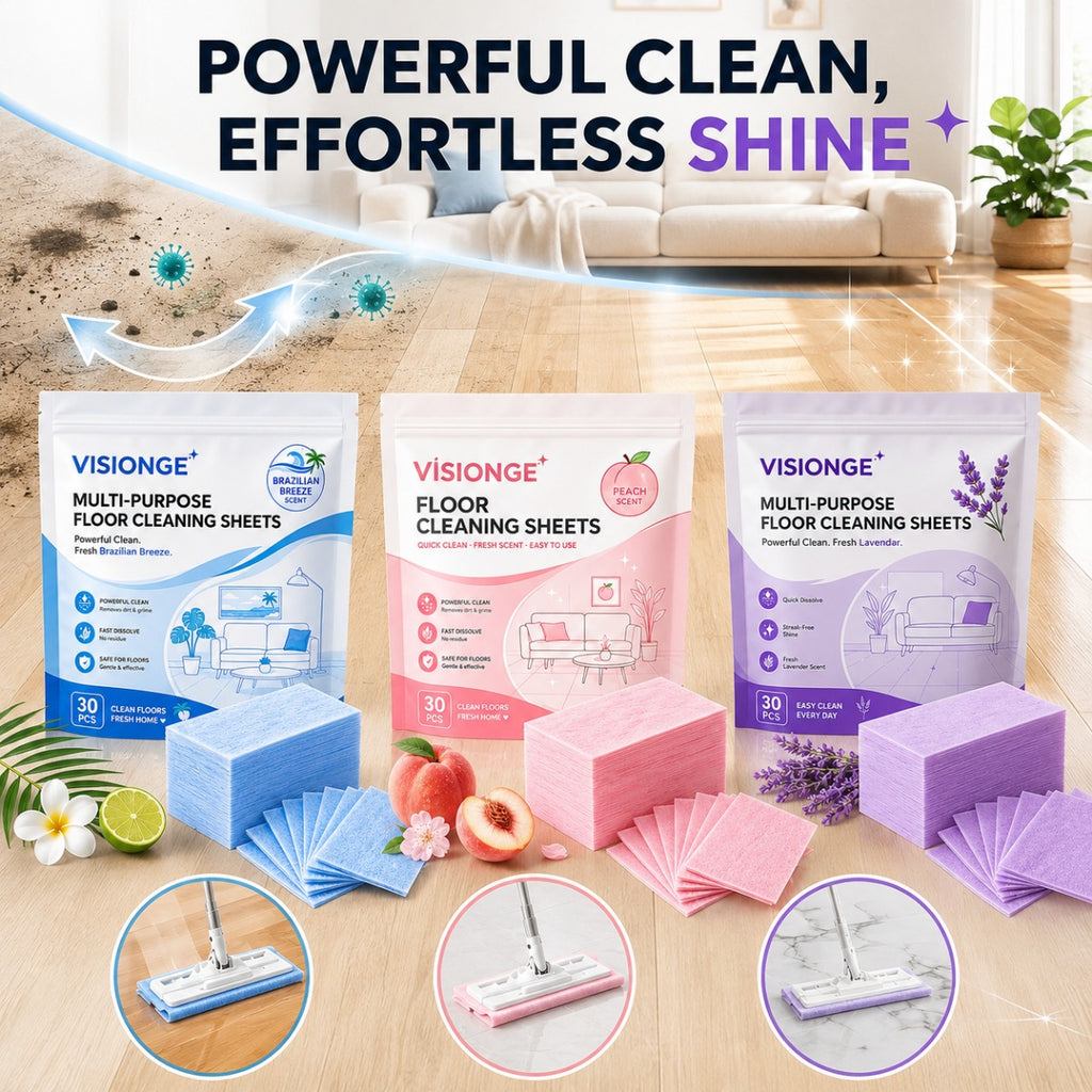 Floor Cleaning Pads 30pcs Soluble Scented Tablets – Multi-Surface Cleaner for Tiles, Hardwood & Sealed Floors, Safe Non-Toxic Powerful Dirt Removal Floor Cleaning Solution