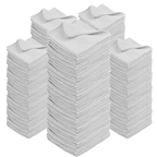 Americlassic Cotton Shop Rags 12x14 in – Absorbent Lint-Free Cleaning Rags & Shop Towels for Home, Garage, Auto & Industrial Use, 50 to 500 Pack, Red, White & Navy Blue