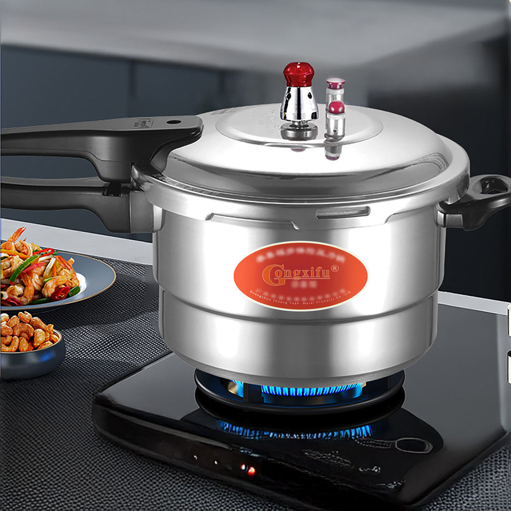 Stainless Steel Stovetop Pressure Cooker with Lid & Steamer Rack Multi-Function for Stewing Rice Sterilization Gas Stove Compatible Fast Safe Cooking