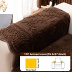 Thick Faux Rabbit Plush Sofa Cover – Soft Non-Slip Washable Pet-Friendly Furniture Protector for Living Room, Bedroom & Office – 4 Colors, Armrest to 4-Seat