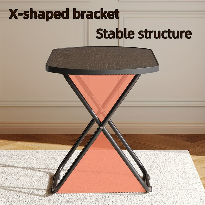 Foldable Tray Table – No Assembly TV Dinner Tray for Eating on Bed Sofa Living Room, Stable Snack Table, Normal & Large, Black White Walnut