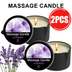 2-in-1 Soy Wax Massage Oil Candle Essential Oil Scented Warm Moisturizing Body Lotion Luxury Spa Candle Gift Set for Women Nail Salon Pedicure Wedding Christmas Valentine 1pc 2pc 6pc 17 Scents