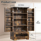 47 Inch Kitchen Pantry Storage Cabinet with Drawer – Multifunctional Buffet Cupboard Sideboard with Adjustable Shelves | Multiple Styles & Colors