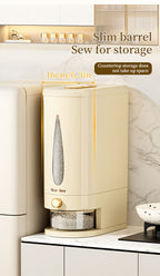 Large Capacity Rice Dispenser & Sealed Storage Box – Press-Type Measuring Cup, Moisture-Proof & Insect-Proof, for Rice, Flour, Coffee Beans, Legumes & Pet Food – 11LB & 22LB Options