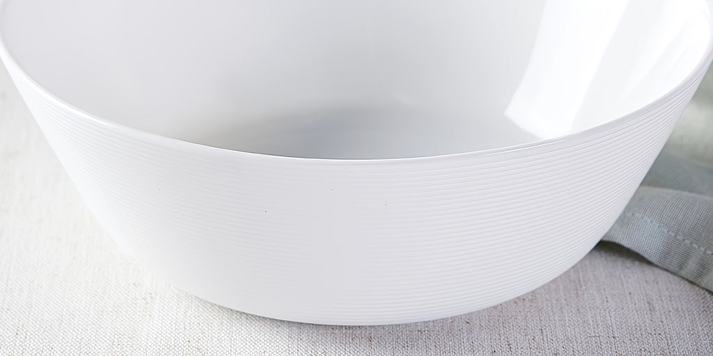 Large Opal Glass Soup Bowls Set of 4 – 38oz 7.5 Inch White Ramen Noodle Salad Bowls, Anti-Slip Anti-Scald, Dishwasher, Microwave & Refrigerator Safe