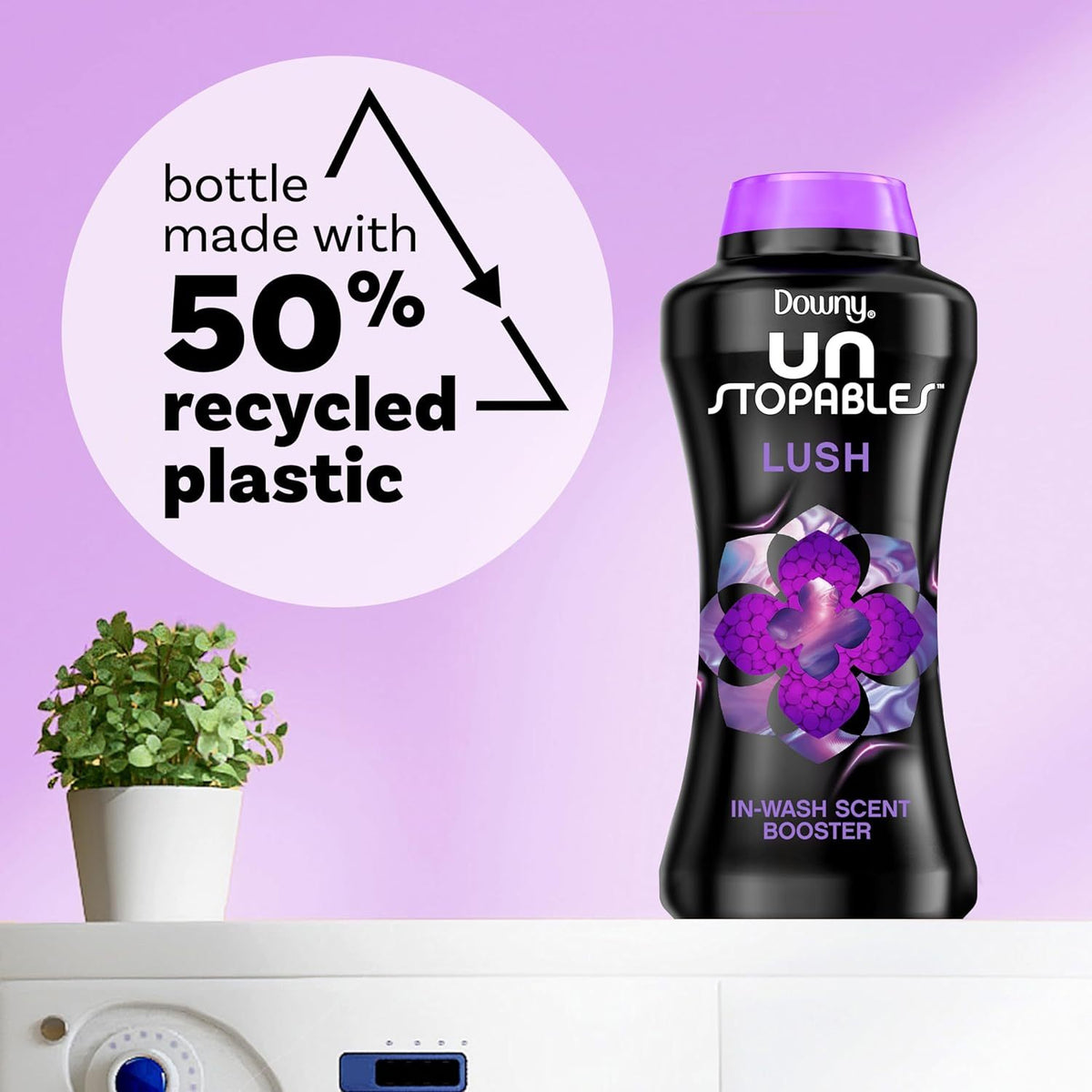 Downy Unstopables Lush In-Wash Scent Booster Beads 4-Pack 5oz Each – Lavender Cedar Vanilla Fragrance, 12-Week Freshness, Safe for All Fabrics & Washing Machines