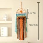 Bohemian Woven Wall Hanging Tapestry Sunrise Sunset Design Boho Wall Decor for Living Room Bedroom Wedding Valentine's Day Thanksgiving Home Decor Woven Tapestry Wall Art Aesthetic Room Decor Gift
