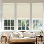 Blackout Roller Shades for Windows, Cordless Room Darkening Window Blinds, Thermal Insulated UV Protection, Easy Install for Bedroom Living Room Office
