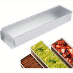 Rectangular Cake Pan Detachable Side Cover Non-Stick Aluminum Alloy – Tiramisu Mold for Cheesecake, Chiffon & Mousse Cake, Reusable Oven-Safe Easy Release Baking Tray Set (1pc or 3pcs)