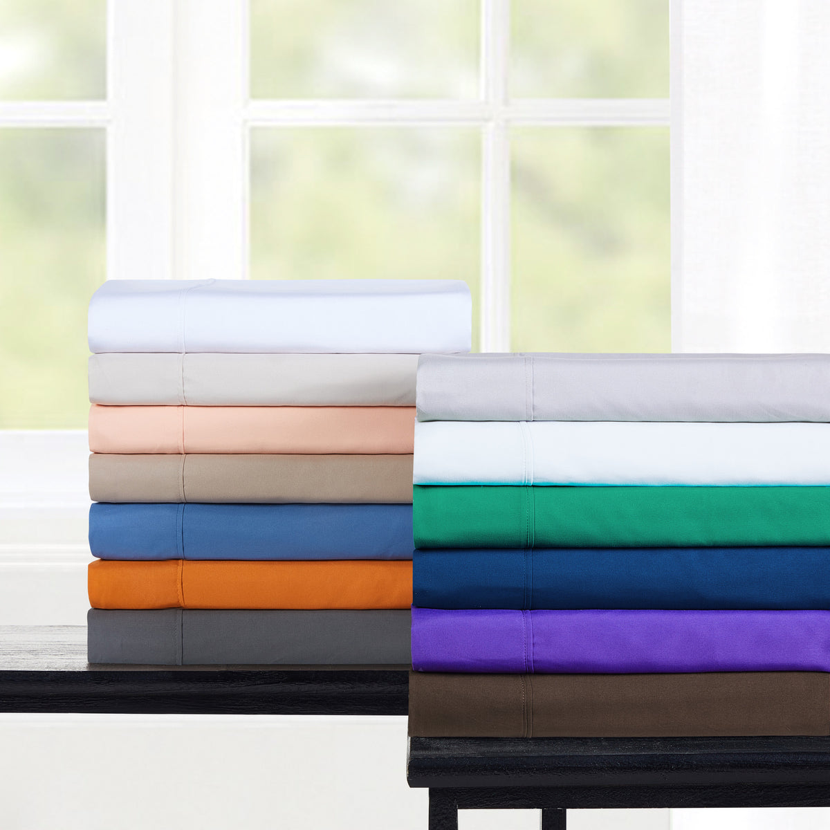 Bamboo Blend Cooling Sheet Set 6-Piece 2000 Thread Count Satin | Deep Pocket 16" Hypoallergenic Breathable Bed Sheets, Twin Full Queen King Cal King, 20 Colors